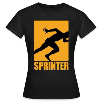 Sprinter Design - Frauen T-Shirt - Schwarz - Vorne - AI Model Female 172 dark (172cm)
