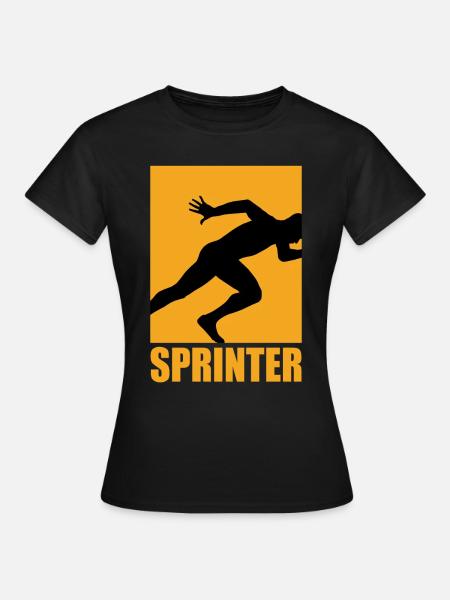 Sprinter Design - Frauen T-Shirt - Schwarz