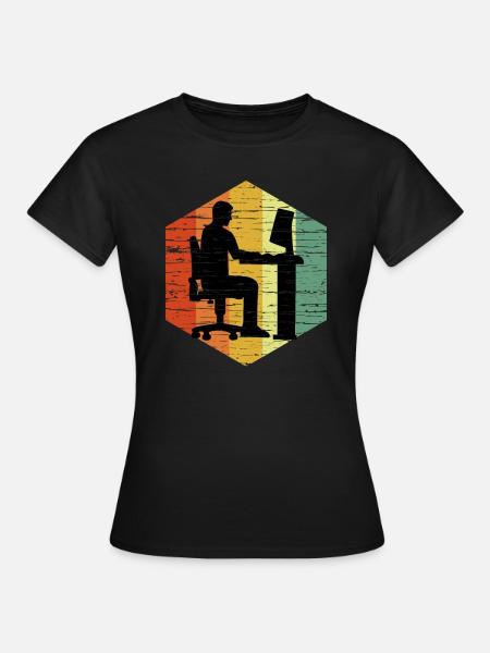 Vintage Programmer T-Shirt - Frauen T-Shirt - Schwarz