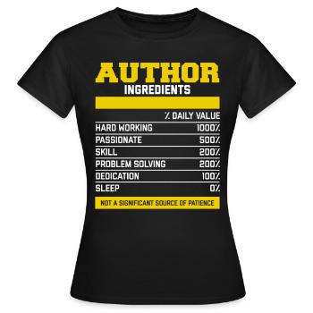 Tee shirt Ingrédients Fantastiques De L'Auteur - T-shirt Femme - noir - Devant - AI Model Female 172 dark (172cm)