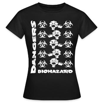 Gas mask and dangers - Women's T-Shirt - black - Front - AI Model Female 172 dark (172cm)