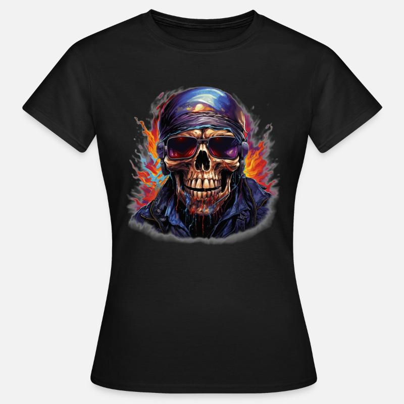 Teschio freddo - Maglietta da donna - nero