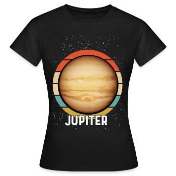 Planet Jupiter - Frauen T-Shirt - Schwarz - Vorne - AI Model Female 172 dark (172cm)