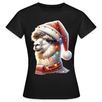Lama - Women's T-Shirt - black - Front - AI Model Female 172 dark (172cm)