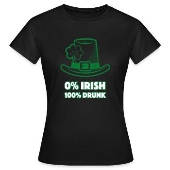 irlandais - T-shirt Femme - noir - Devant - AI Model Female 172 dark (172cm)
