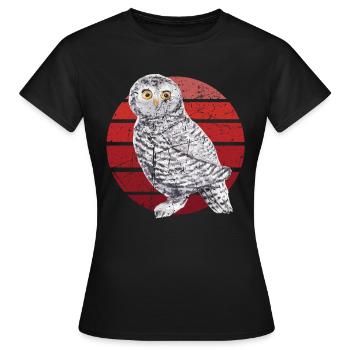 Hibou Hibou Hibou Hibou Animal Woody Hibou Grange Hibou Amusant - T-shirt Femme - noir - Devant - AI Model Female 172 dark (172cm)
