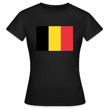 Belgian flag Belgium Flag Belgian Belgian - Women's T-Shirt - black - Front - AI Model Female 172 dark (172cm)