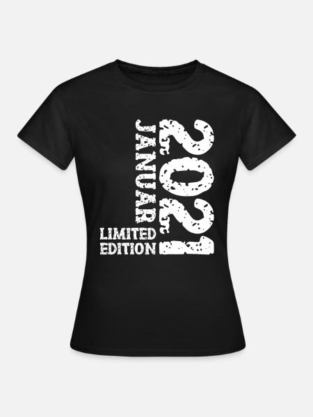2021 Januar Limited Edition Geburtstag Geschenk - Frauen T-Shirt - Schwarz