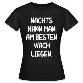 Müde Schlaflos Wach Bleiben Mitarbeiter Geschenk - Frauen T-Shirt - Schwarz - Vorne - AI Model Female 172 dark (172cm)