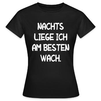 Müde Schlaflos Wach Bleiben Mitarbeiter Geschenk - Frauen T-Shirt - Schwarz - Vorne - AI Model Female 172 dark (172cm)