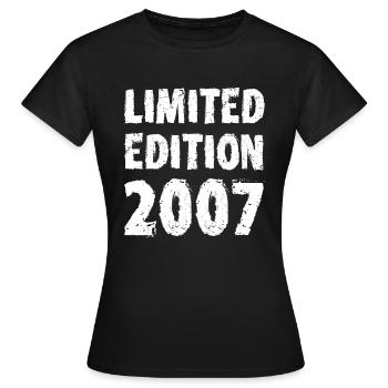 2007 Limited Edition Geburtstag Geschenk Frau Mann - Frauen T-Shirt - Schwarz - Vorne - AI Model Female 172 dark (172cm)