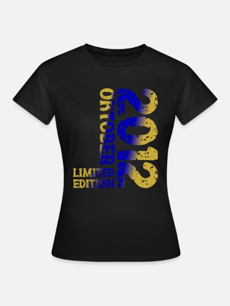 2012 Oktober Limited Edition 11. Geburtstag Deko - Frauen T-Shirt - Schwarz