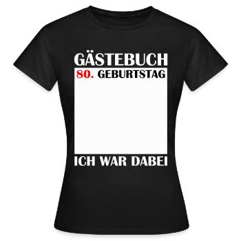 80th Birthday Women's 80th Anniversary Men's Gift - Women's T-Shirt - black - Front - AI Model Female 172 dark (172cm)