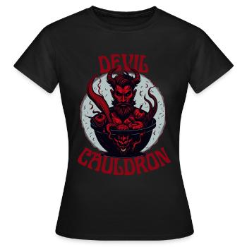 Devil Cauldron Hells Kitchen - T-shirt Femme - noir - Devant - AI Model Female 172 dark (172cm)
