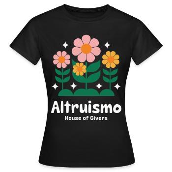 Altruisme Don désintéressé Donner d’école - T-shirt Femme - noir - Devant - AI Model Female 172 dark (172cm)