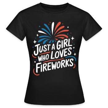 Pyrotechniker Feuerwerk Pyrotechnik - Frauen T-Shirt - Schwarz - Vorne - AI Model Female 172 dark (172cm)