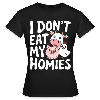 Végétarien Végétalien Végétarien Végétarien - T-shirt Femme - noir - Devant - AI Model Female 172 dark (172cm)