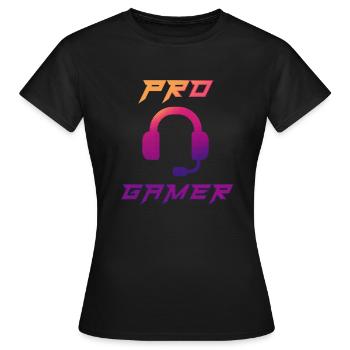 Pro Gamer Gaming Headset Gamer - Frauen T-Shirt - Schwarz - Vorne - AI Model Female 172 dark (172cm)