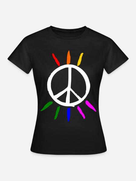 Peace - Dame-T-shirt - sort