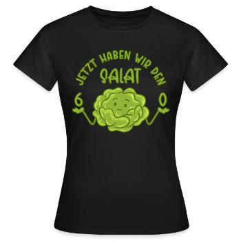 60 Jetzt haben wir den Salat - 60. Geburtstag - Frauen T-Shirt - Schwarz - Vorne - AI Model Female 172 dark (172cm)