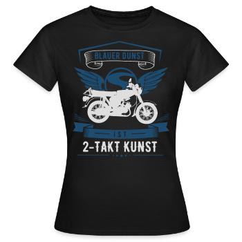 Simson, Simmi S51, Moped 2 Takter, 50ccm, Ossi - Frauen T-Shirt - Schwarz - Vorne - AI Model Female 172 dark (172cm)