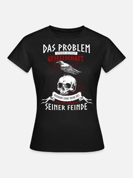 Wikinger Mythologie Geschenk Runen & Kelten - Frauen T-Shirt - Schwarz