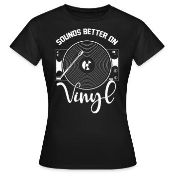 Un son meilleur sur un disque vinyle DJ - T-shirt Femme - noir - Devant - AI Model Female 172 dark (172cm)