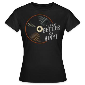 Sonne mieux sur un cadeau DJ Audiophile en vinyle - T-shirt Femme - noir - Devant - AI Model Female 172 dark (172cm)
