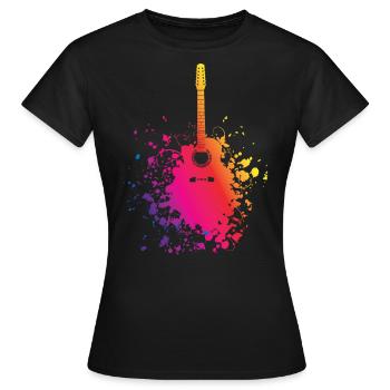 Guitar Splash Guitar Player Gift Guitare électrique - T-shirt Femme - noir - Devant - AI Model Female 172 dark (172cm)