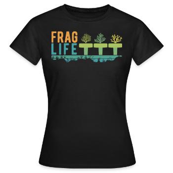 Frag Life Korallen Aquarium & Aquarist, Salzwasser - Frauen T-Shirt - Schwarz - Vorne - AI Model Female 172 dark (172cm)