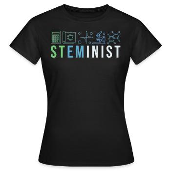 Steminist Mathe Technologie, Technologe Forschung - Frauen T-Shirt - Schwarz - Vorne - AI Model Female 172 dark (172cm)