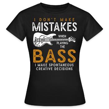 Idée cadeau bassiste bassiste bassiste - T-shirt Femme - noir - Devant - AI Model Female 172 dark (172cm)