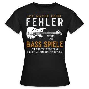 Bassist Bass Spieler Bass Gitarre Geschenkidee - Frauen T-Shirt - Schwarz - Vorne - AI Model Female 172 dark (172cm)