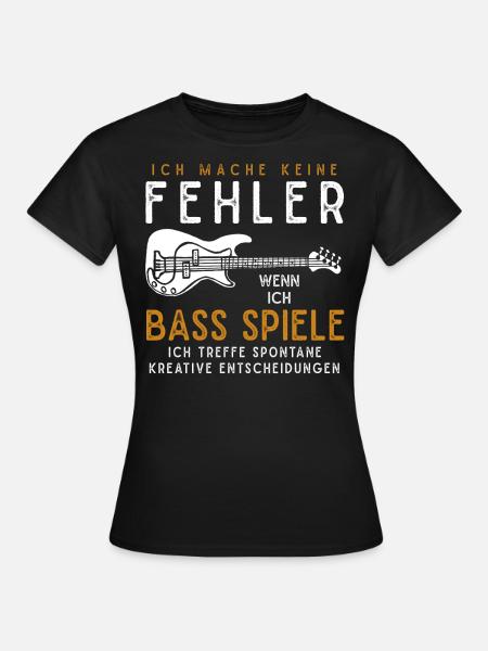 Bassist Bass Spieler Bass Gitarre Geschenkidee - Frauen T-Shirt - Schwarz