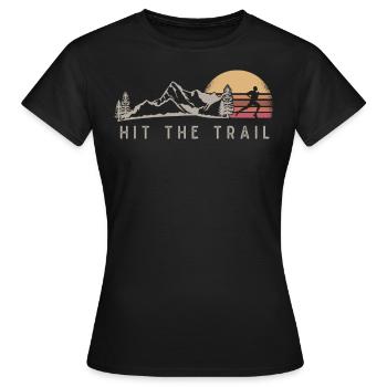 Course à pied, course en montagne, jogging, cross - T-shirt Femme - noir - Devant - AI Model Female 172 dark (172cm)