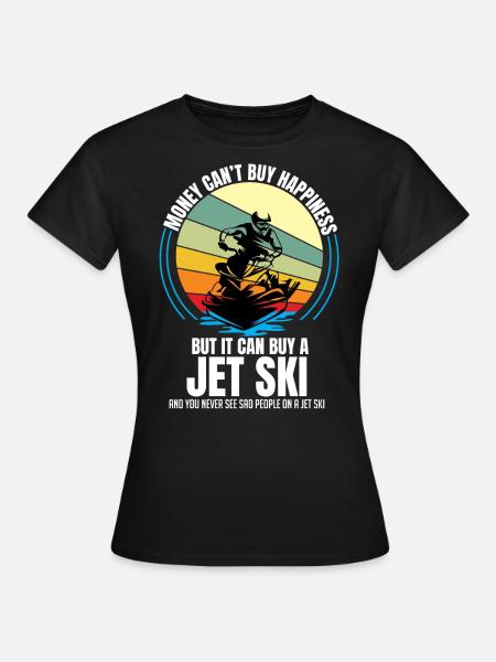 JetSki Fahrer, Lustiges Jetski Wassersport - Frauen T-Shirt - Schwarz