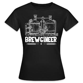 Brasseurs, brasseries, brasseries, cônes, maïs - T-shirt Femme - noir - Devant - AI Model Female 172 dark (172cm)
