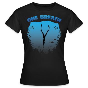 Apnoe Tauchen, Freediving, Tieftaucher - Frauen T-Shirt - Schwarz - Vorne - AI Model Female 172 dark (172cm)