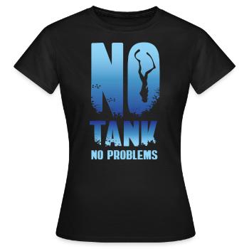 Apnoe Tauchen, Freediving, Tieftaucher - Frauen T-Shirt - Schwarz - Vorne - AI Model Female 172 dark (172cm)