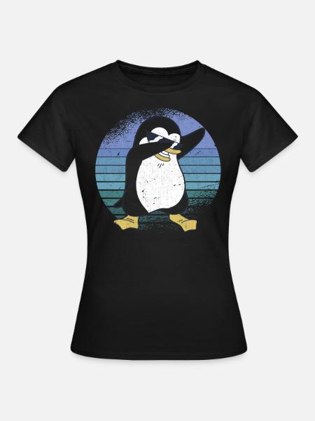 Pinguin Kostüm, Pinguine, süsser Pinguin - Dame-T-shirt - sort