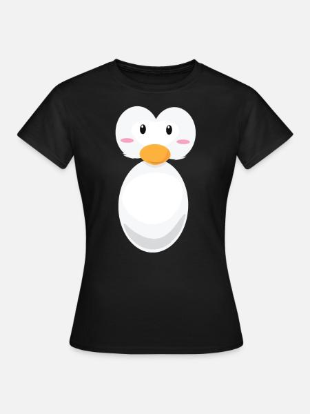 Pinguin Kostüm, Pinguine, süsser Pinguin - Dame-T-shirt - sort