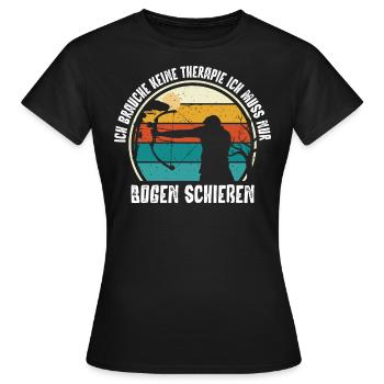 Bogenschießen, Archery, Langbogen, Compound - Frauen T-Shirt - Schwarz - Vorne - AI Model Female 172 dark (172cm)