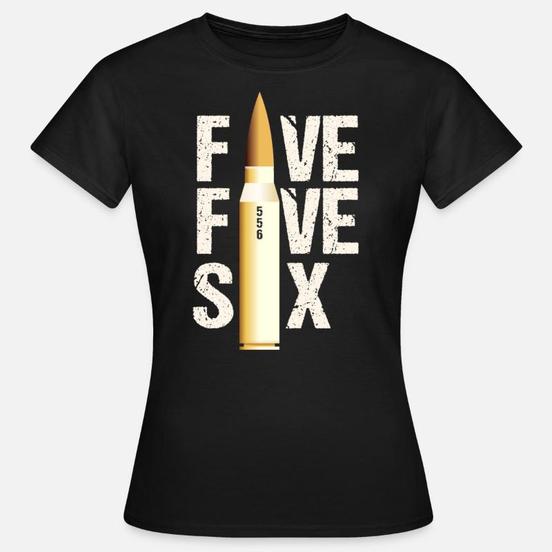 556 AR15 Weapon Lover Ammunition - Women's T-Shirt - black