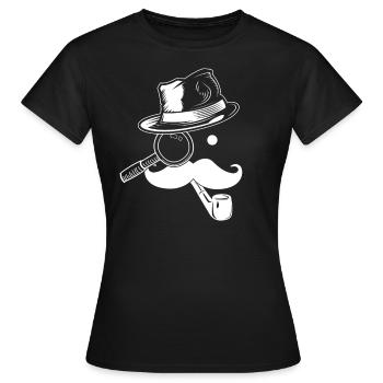 Detektiv, Kinder, - Frauen T-Shirt - Schwarz - Vorne - AI Model Female 172 dark (172cm)