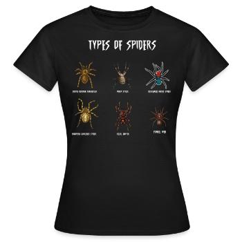 Arten Von Spinnen, Spinne - Frauen T-Shirt - Schwarz - Vorne - AI Model Female 172 dark (172cm)