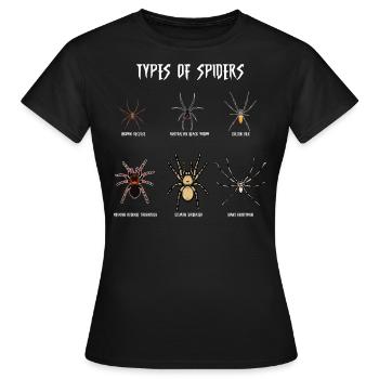 Arten Von Spinnen, Spinne - Frauen T-Shirt - Schwarz - Vorne - AI Model Female 172 dark (172cm)