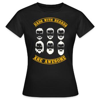 Fathers With Beards Are Fantastic, Beard, Bearded - Women's T-Shirt - black - Front - AI Model Female 172 dark (172cm)