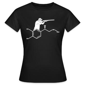tontaubenschießen, adrenalin - Frauen T-Shirt - Schwarz - Vorne - AI Model Female 172 dark (172cm)