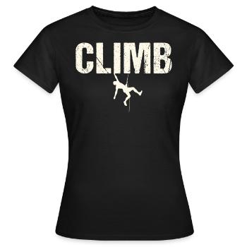 Klettern, Klettern, Klettern - Frauen T-Shirt - Schwarz - Vorne - AI Model Female 172 dark (172cm)