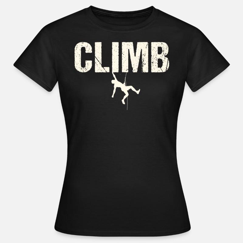 Klettern, Klettern, Klettern - Frauen T-Shirt - Schwarz